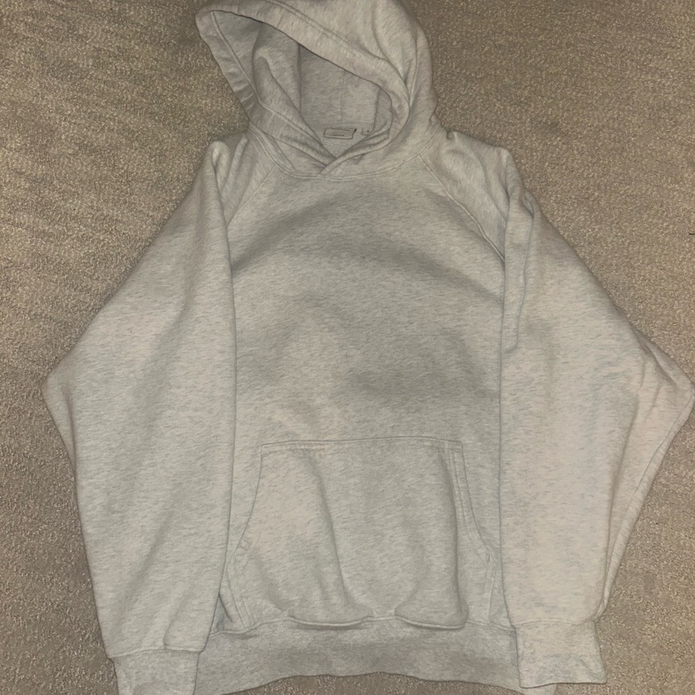 Aritzia Heather Cloud White Sweat fleece Hoodie and Short Set